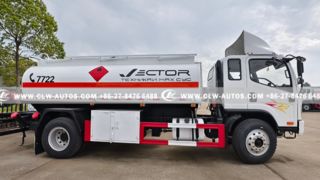 FAW 4x2 รถบรรทุกน้ำมันเชื้อเพลิงเคลื่อนที่พร้อมเครื่องจ่าย Censtar