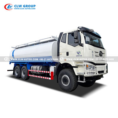 FAW J6P 6x6 All-Wheel Drive Fuel Tanker Truck with 25,000 Liter Dual-Compartment Tank and 390HP Turbocharged Diesel Engine