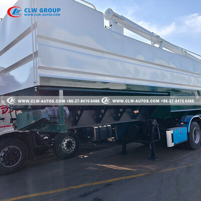 55m³ Aluminum Bulk Feed Semi-Trailer with High-Speed Hydraulic Discharge for Efficient Agricultural Logistics