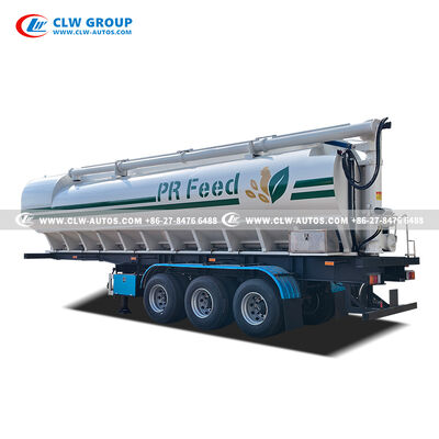12.6m 6 Compartments Carbon Steel Feed Trailer for Bulk Feed and Mixed Ration Delivery