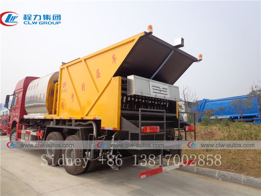 HOWO 6X4 Stainless Steel Q304-2B Asphalt Paving Truck