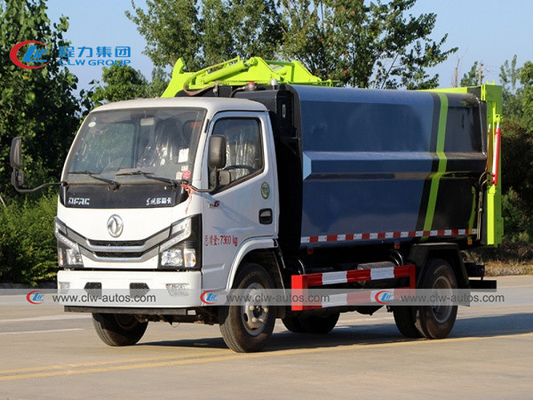 Dongfeng 5CBM 120HP 4X2 6 Wheels Side Loader รถบรรทุกยกถัง