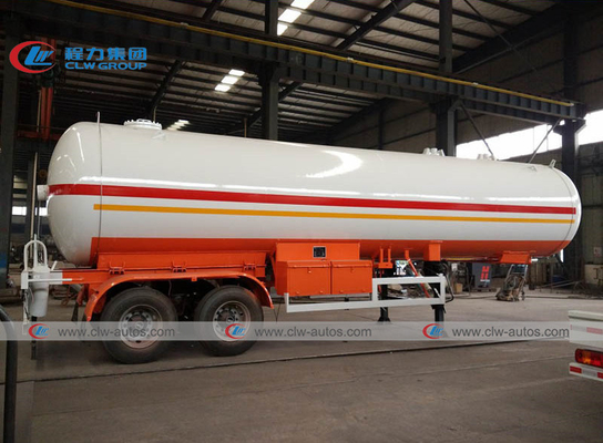2 Axle 40.5M3 20MT Tank Semi Trailer สำหรับ LPG Transportion tanker semi trailer